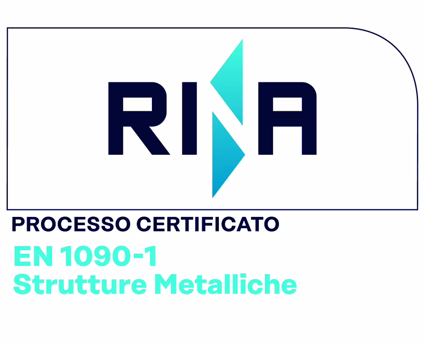 Logo RINA processo certificato EN 1090-1 strutture metalliche